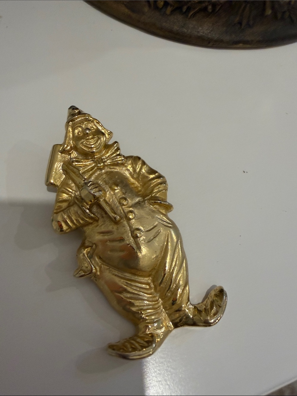 Gold Clown Figurine / Paperweight